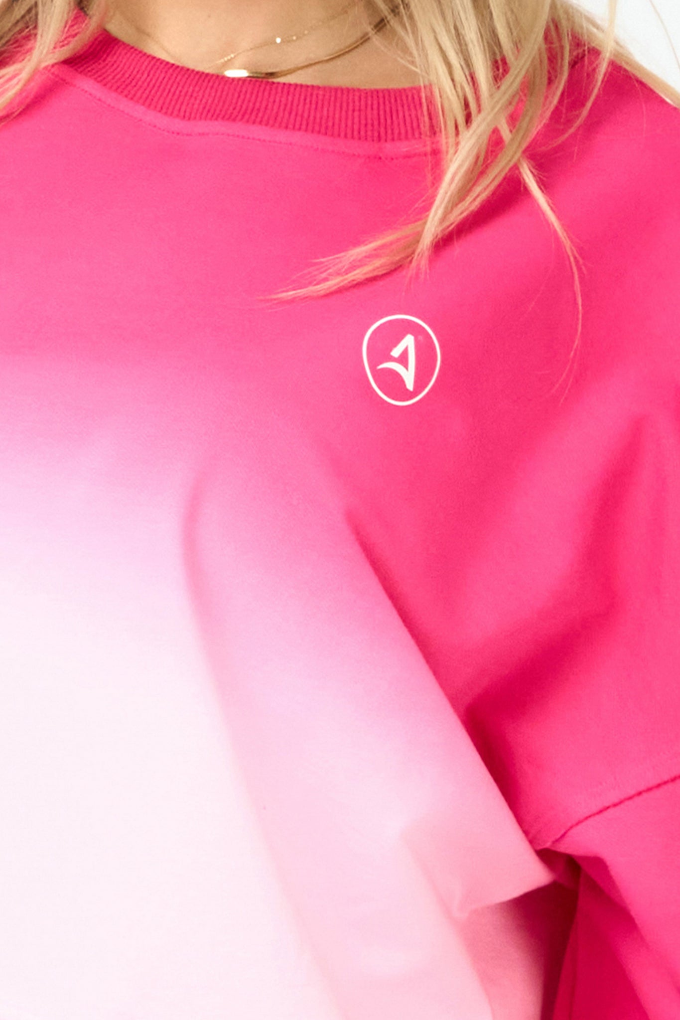 Bluzka CROP DEGRADEE różowa