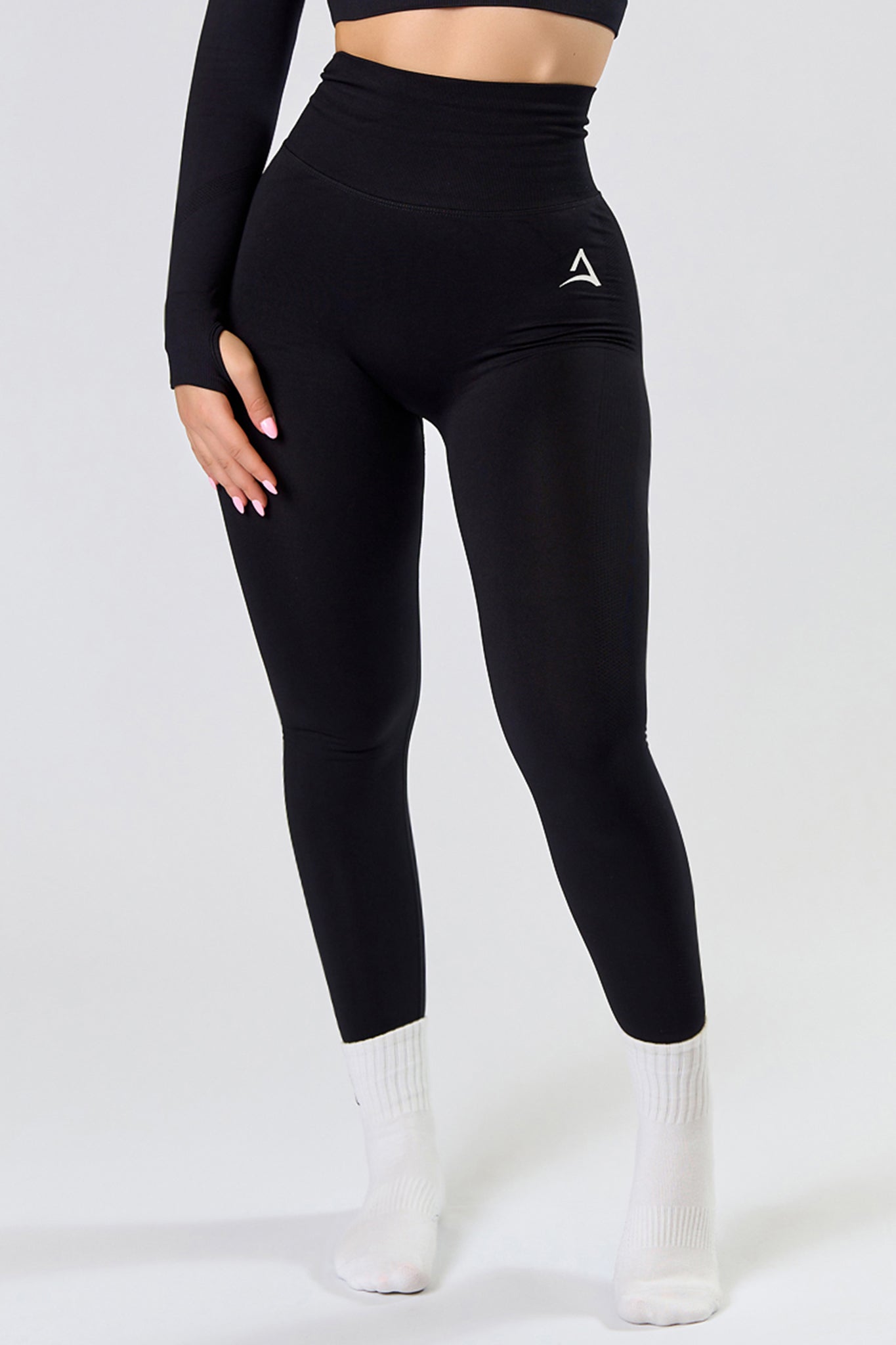 Rajstopy bezszwowe długie czarne