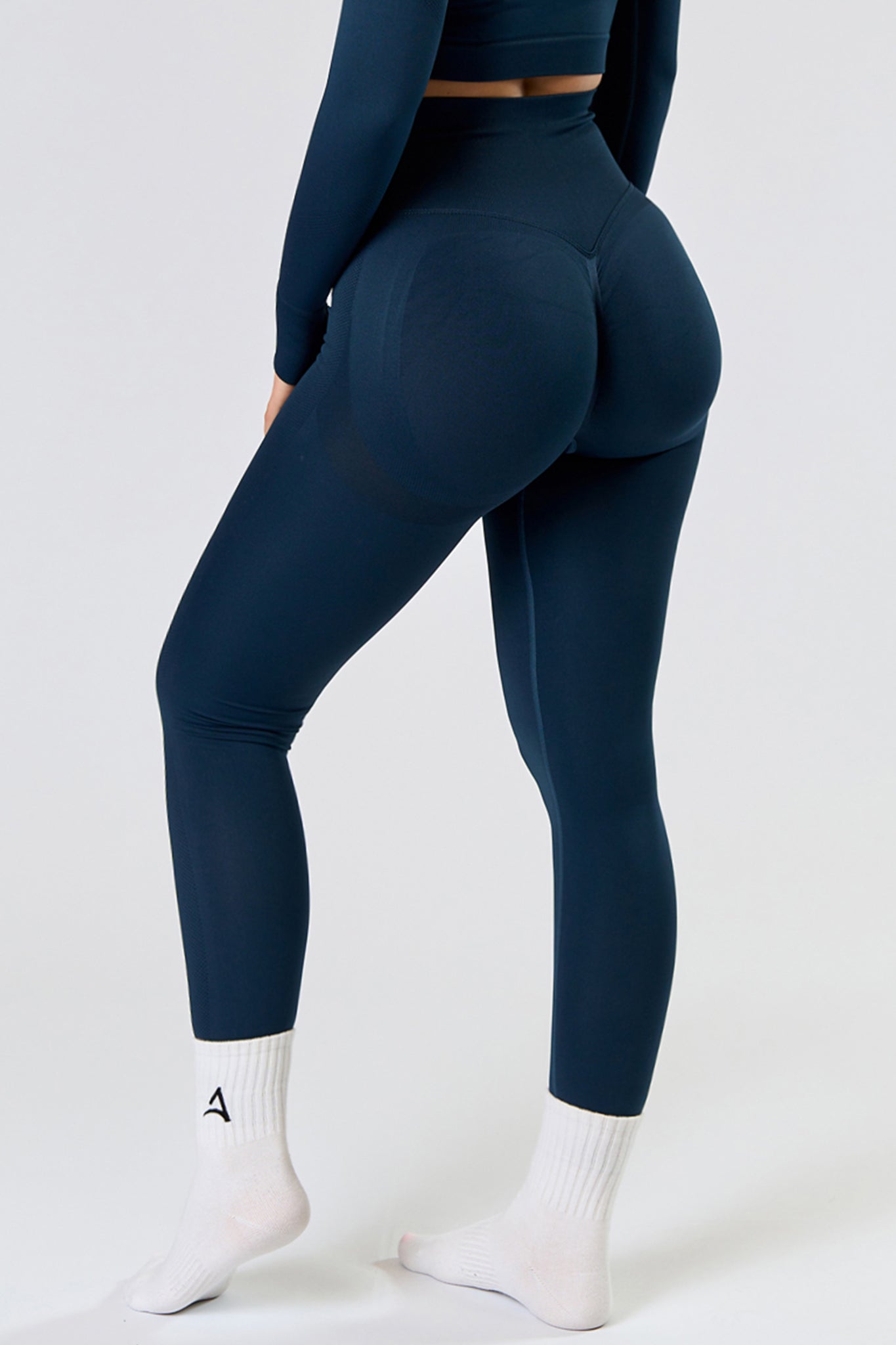 Rajstopy bezszwowe długie Petrol zielony