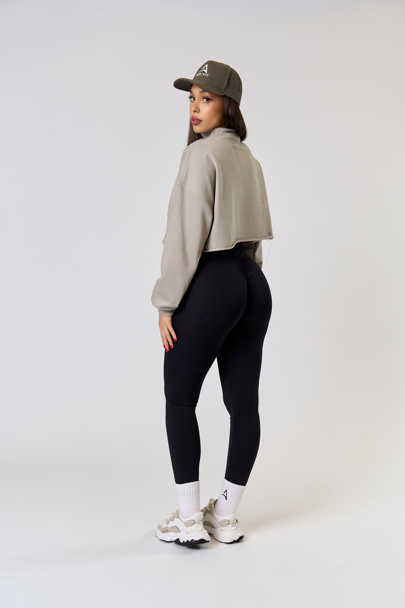 Bluzka CROP ZIP Szara