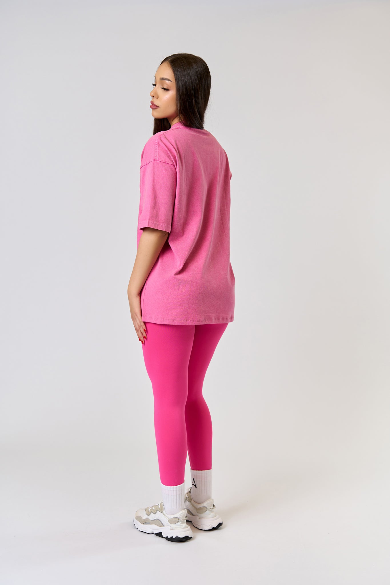 Koszulka vintage oversize różowa