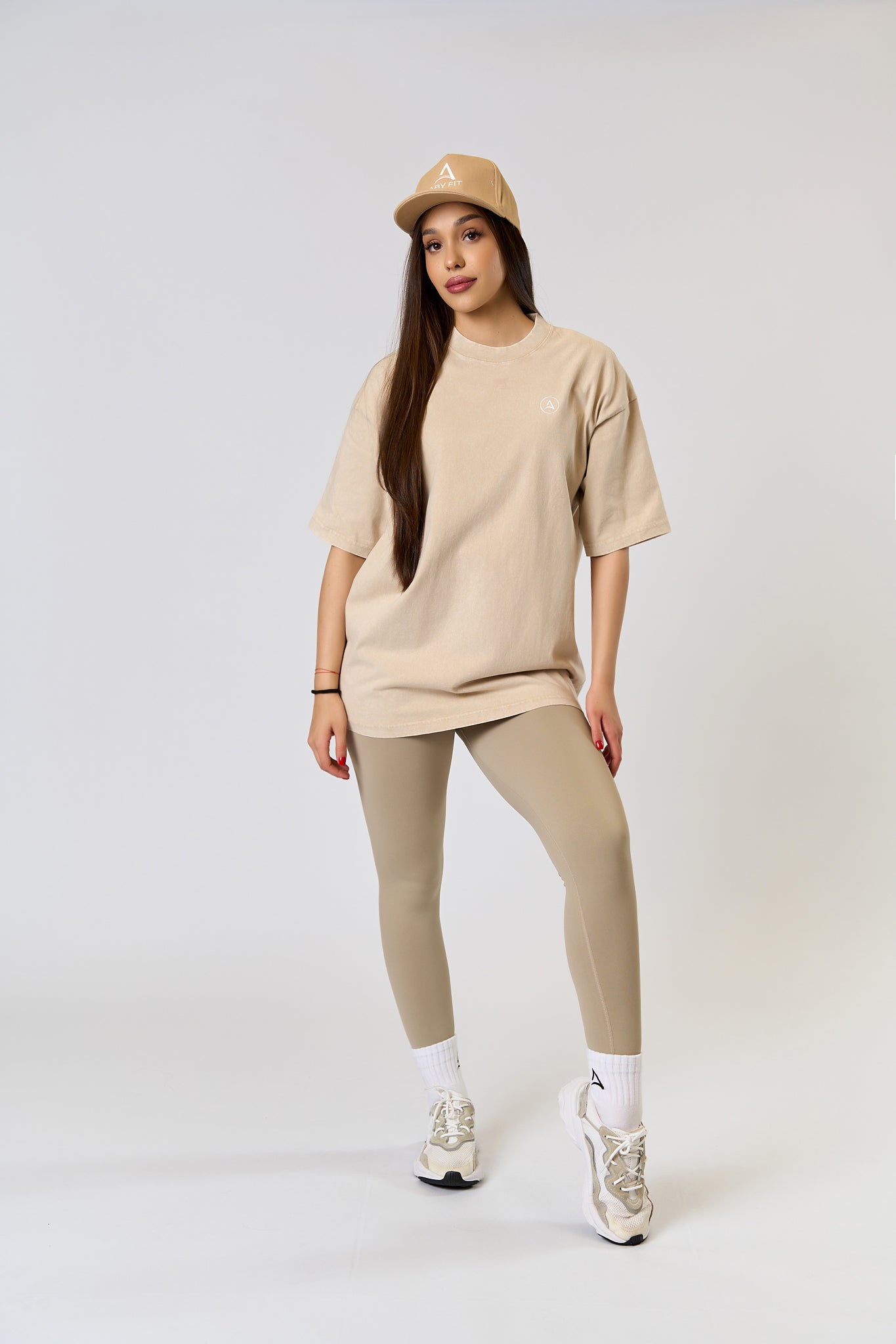 BIAŁA LOGO Czapka beżowa