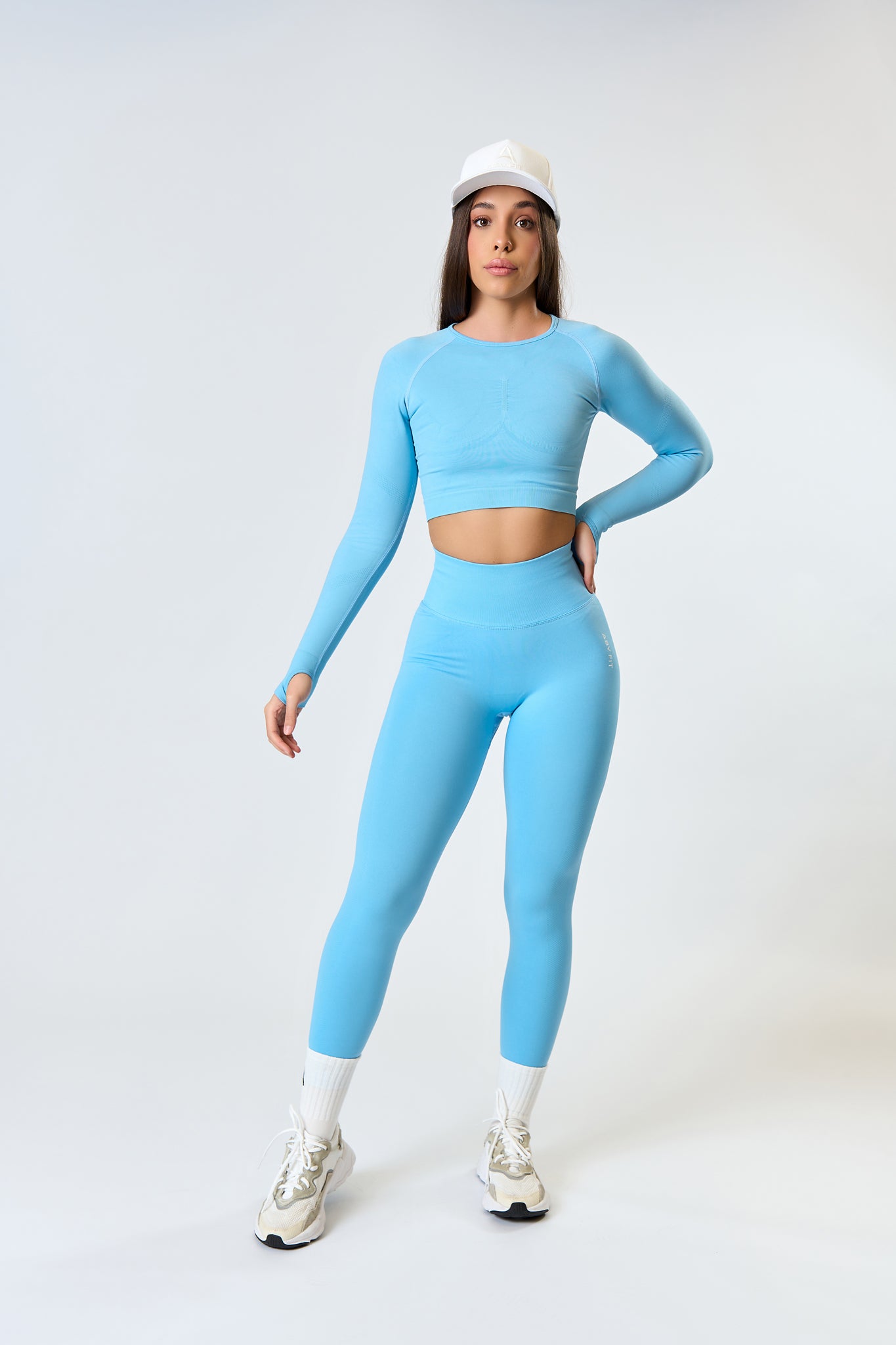 SEAMLESS LONG Tights Light blue
