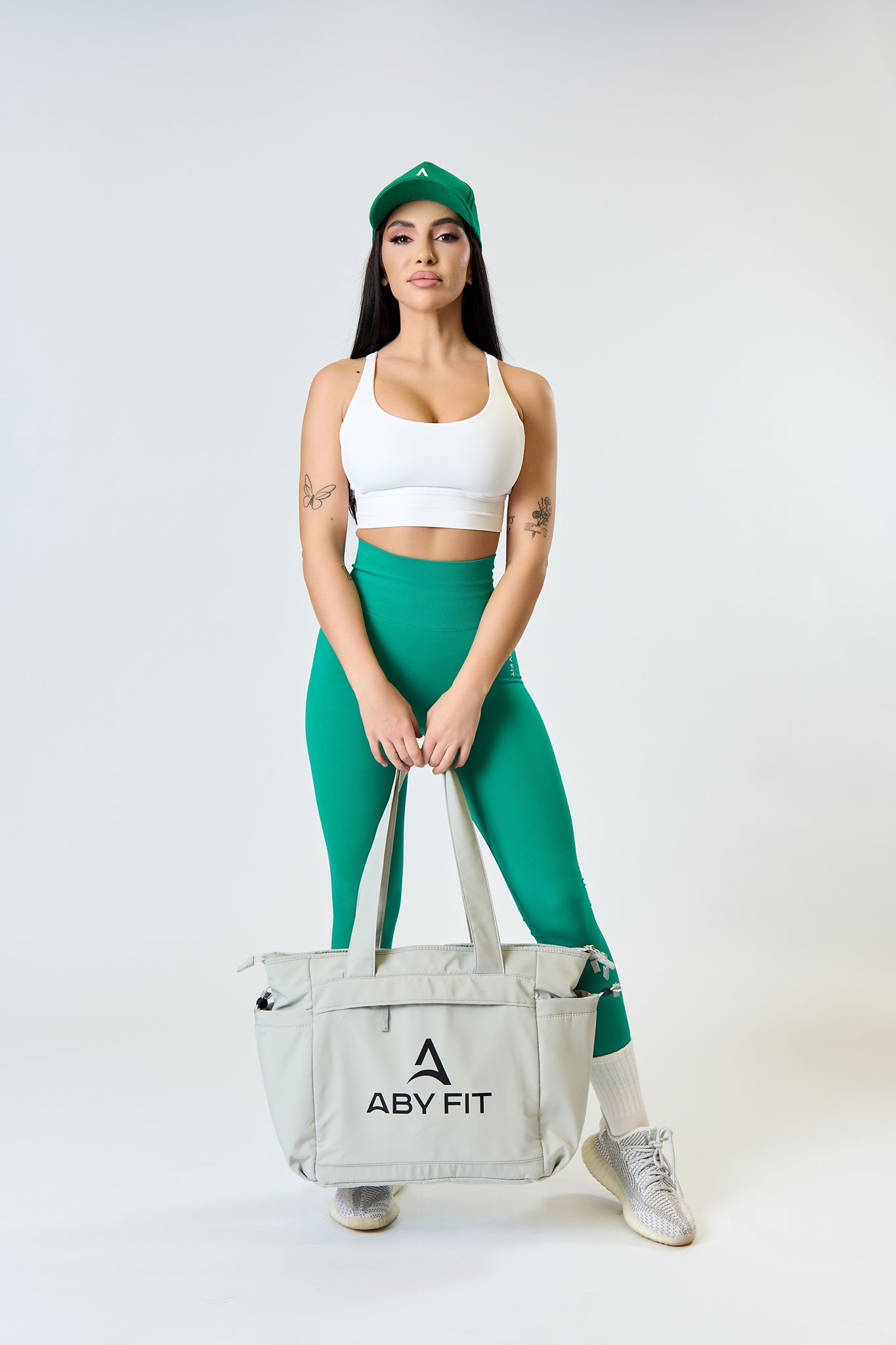 Rajstopy bezszwowe długie Petrol zielony