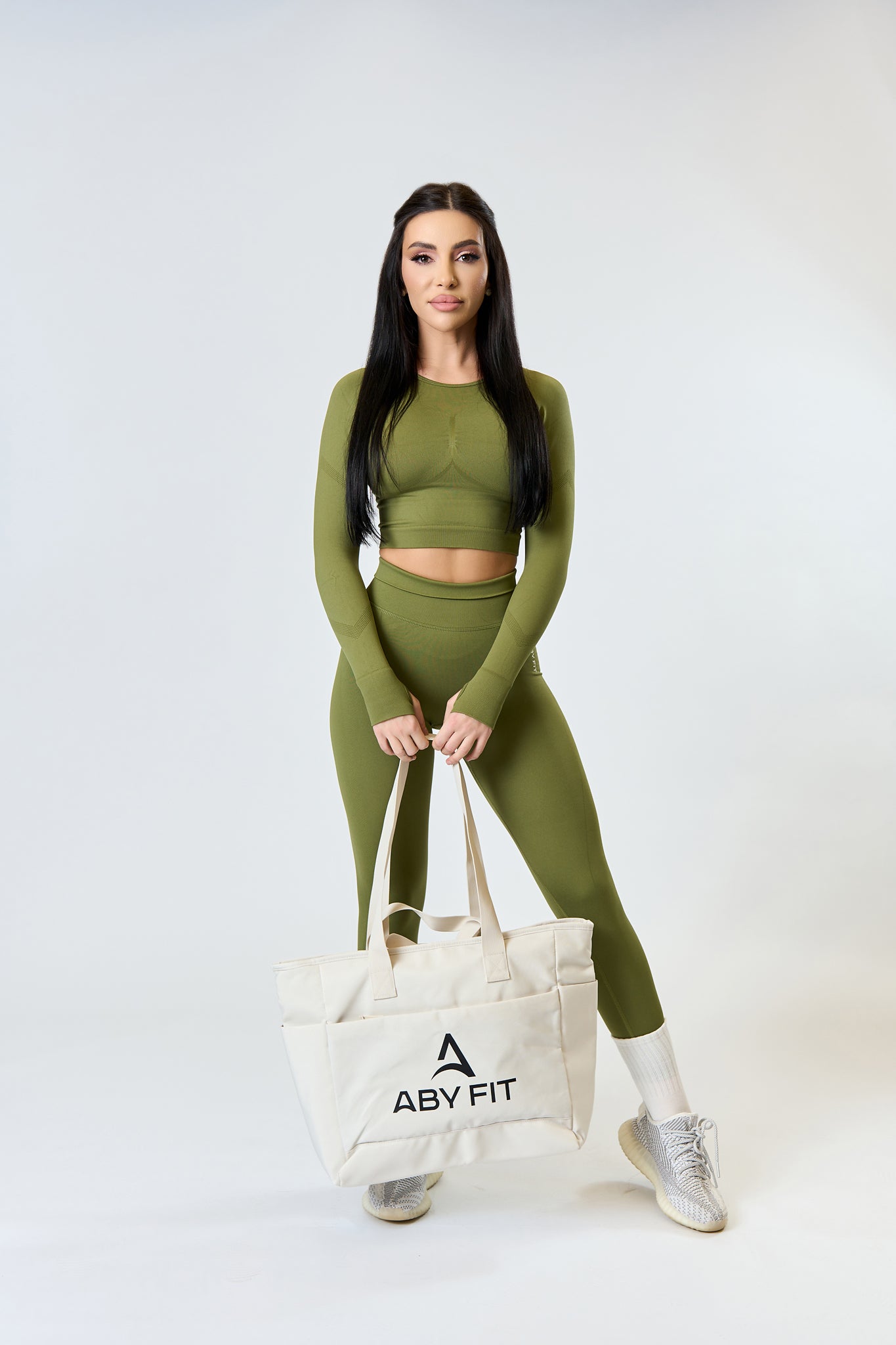 Rajstopy bezszwowe długie Petrol zielony