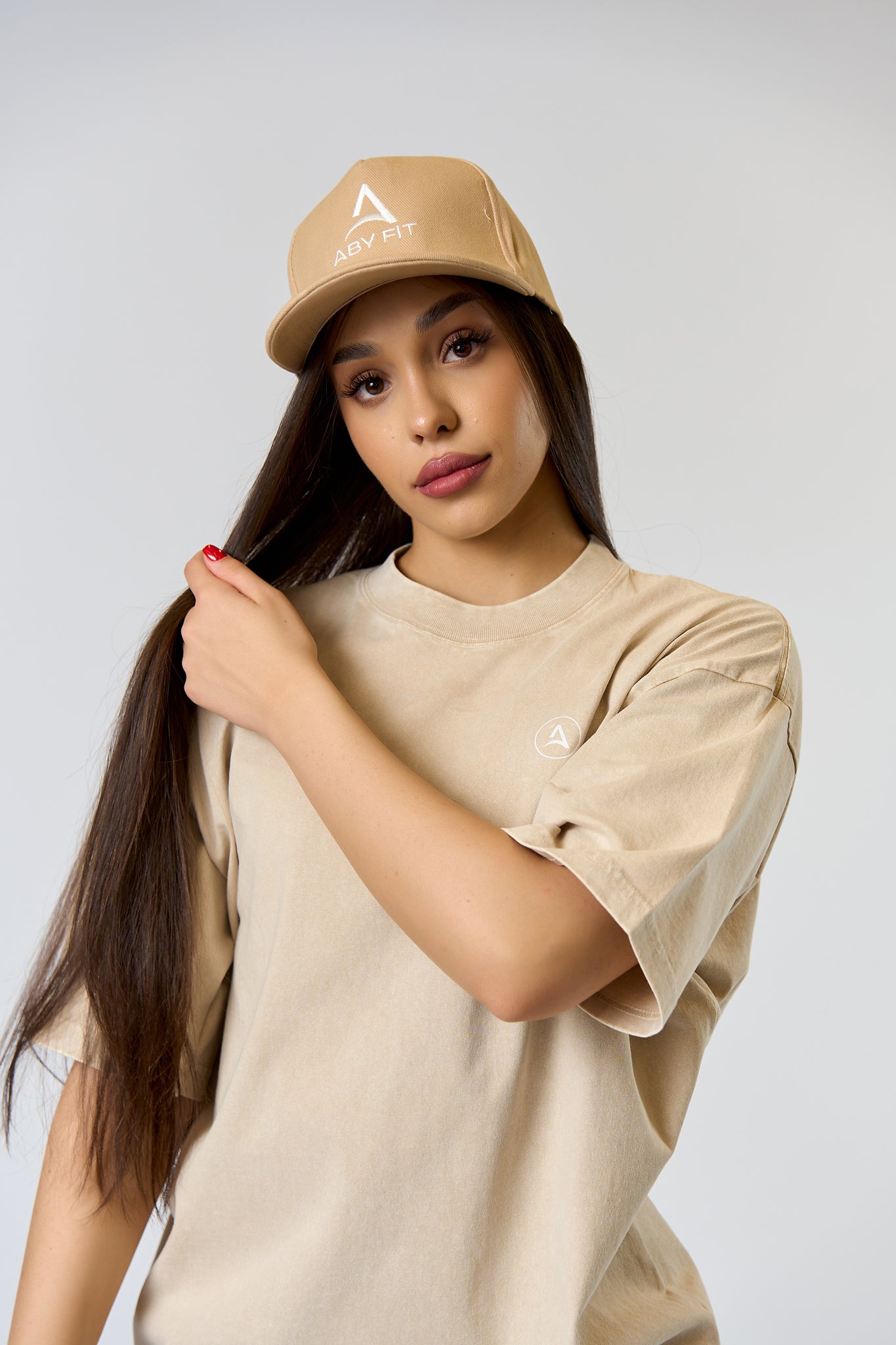 BIAŁA LOGO Czapka beżowa