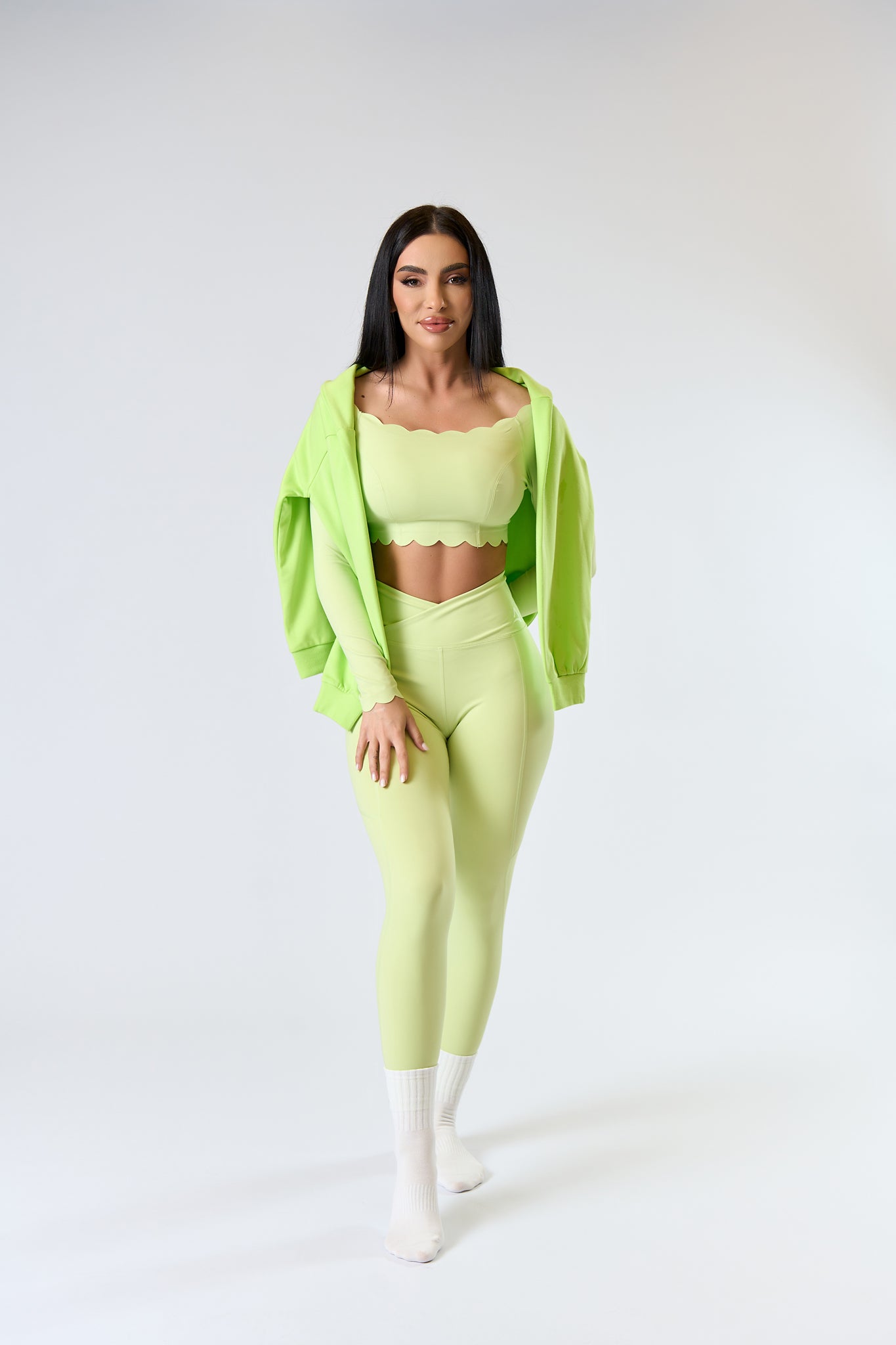 Zestaw BELLE WAVES Jasnozielony