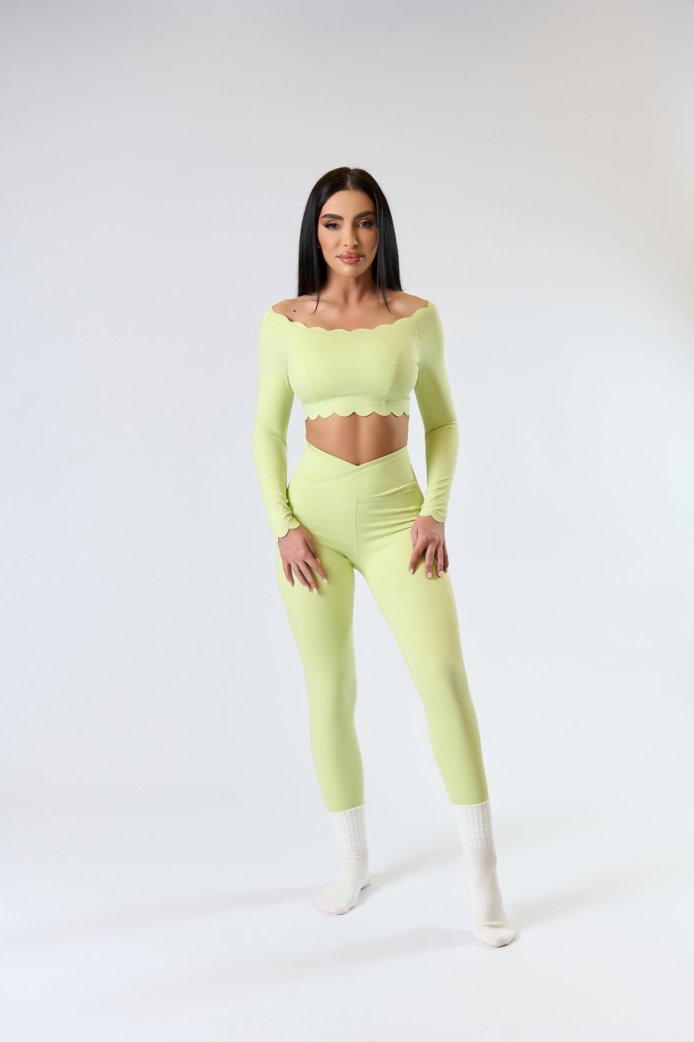 Zestaw BELLE WAVES Jasnozielony