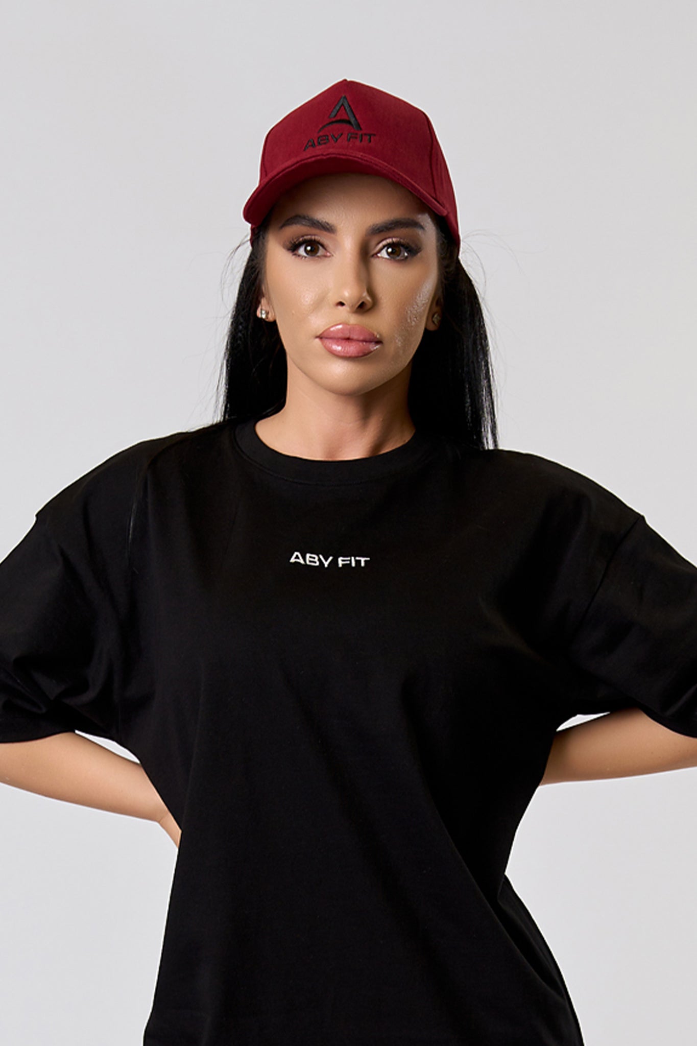 BLACK LOGO Cap Cherry