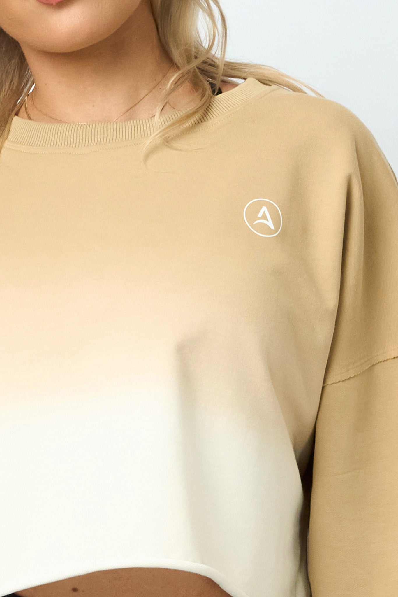 Beige CROP DEGRADEE blouse