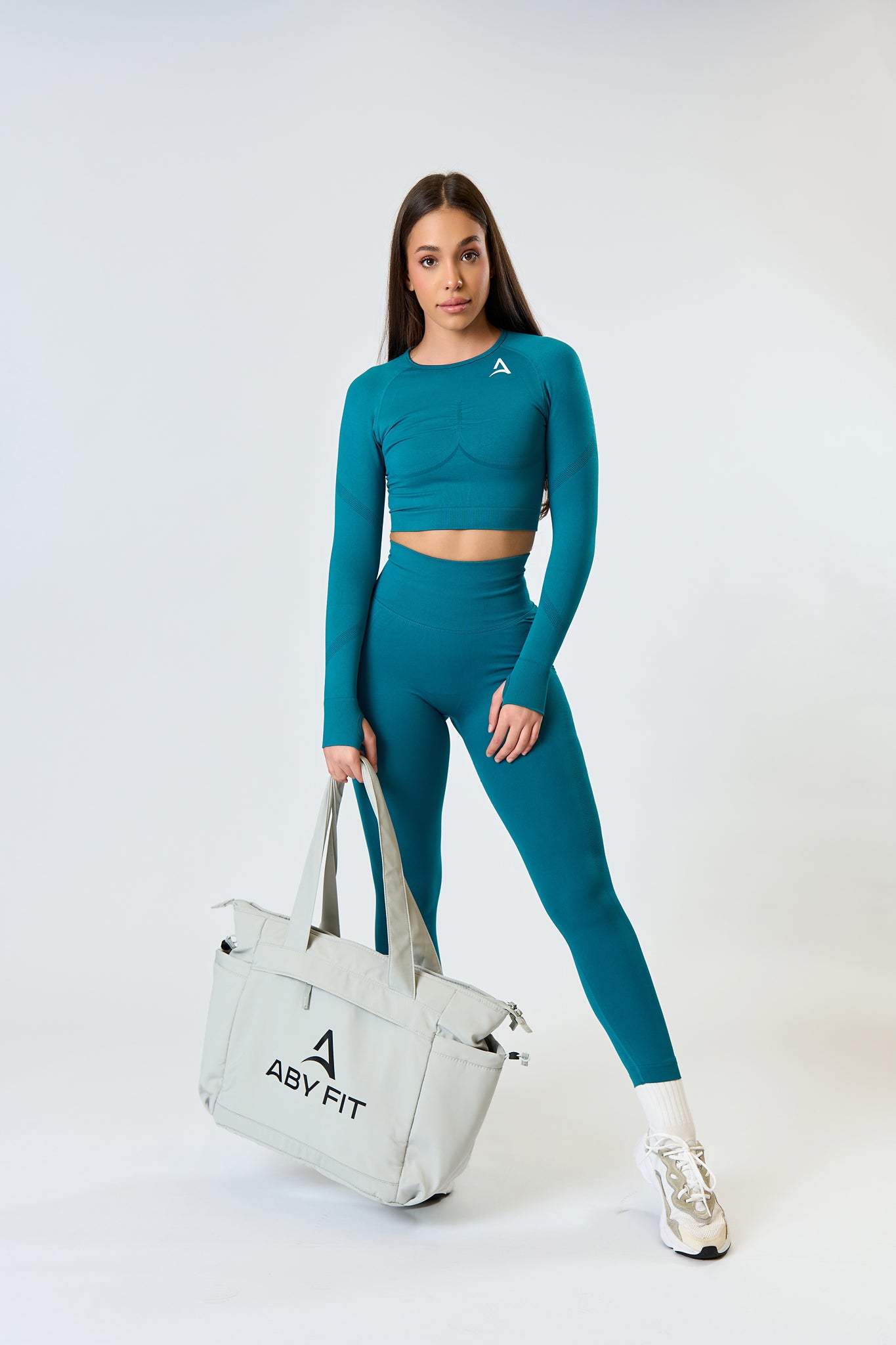 SEAMLESS LONG Tights Turquoise