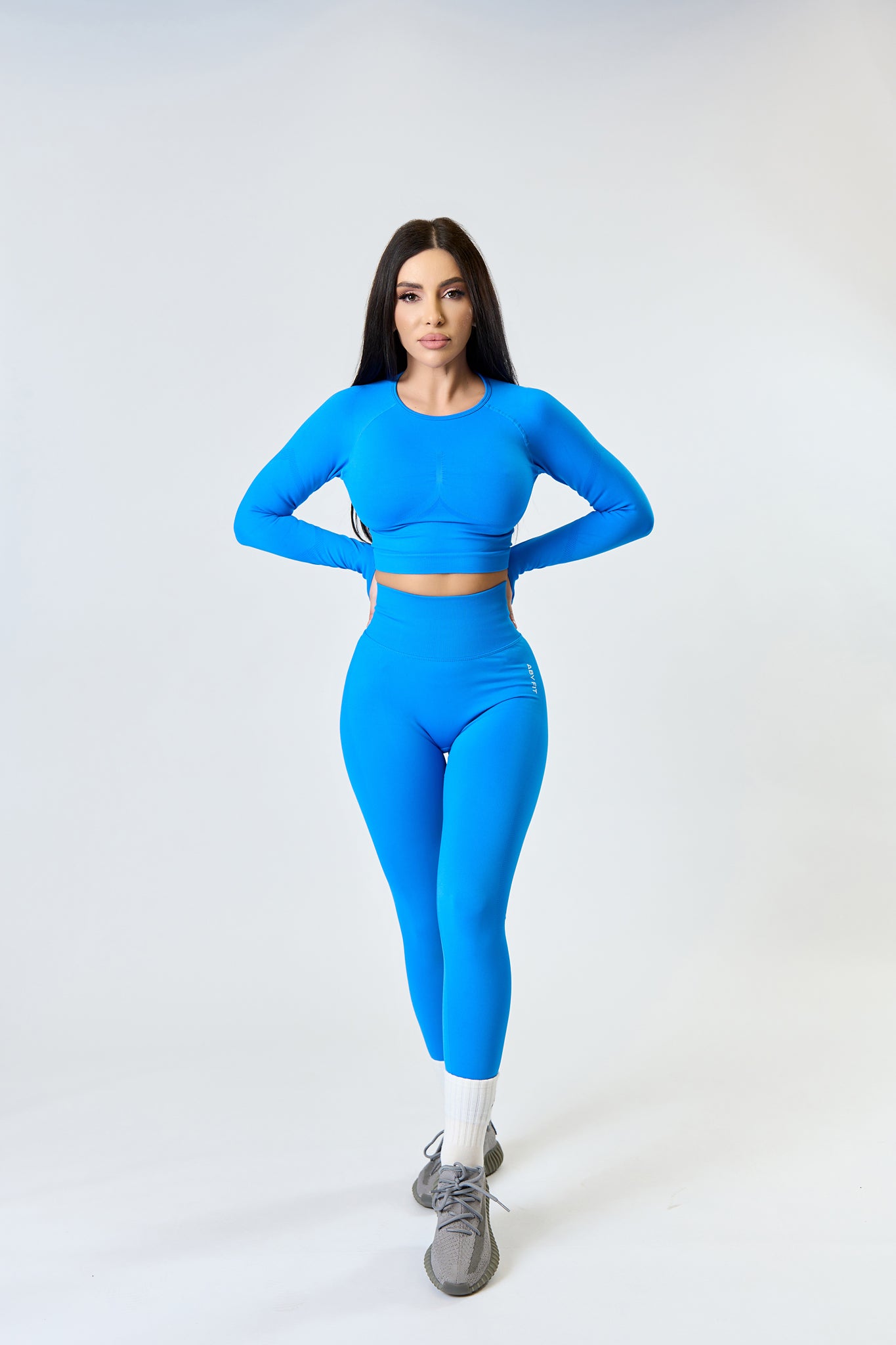 Rajstopy bezszwowe długie Petrol zielony