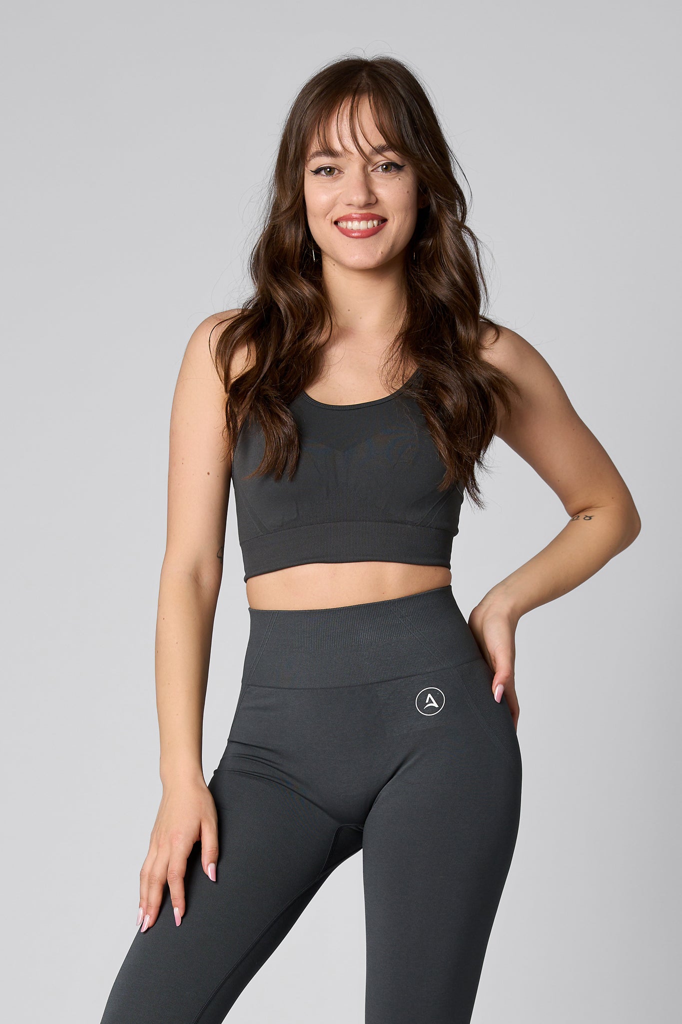 Letni zestaw długi szary